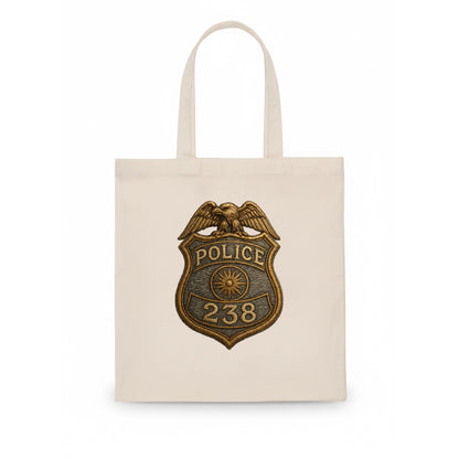 Police Badge  - Tote Bag - white