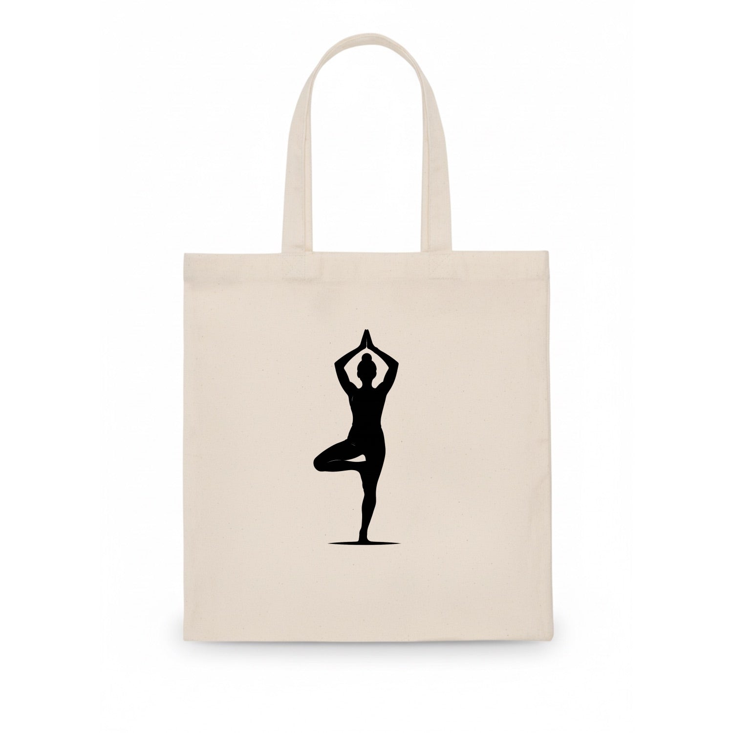 Yoga practitioner in tree pose - Tote Bag - white