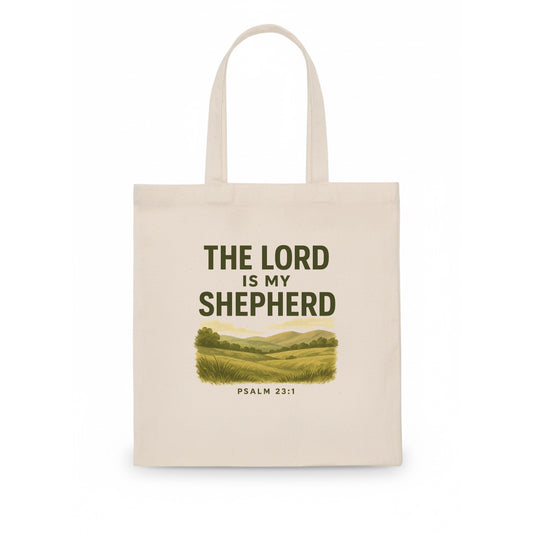 Psalm 23:1 Meadow - Tote Bag - white