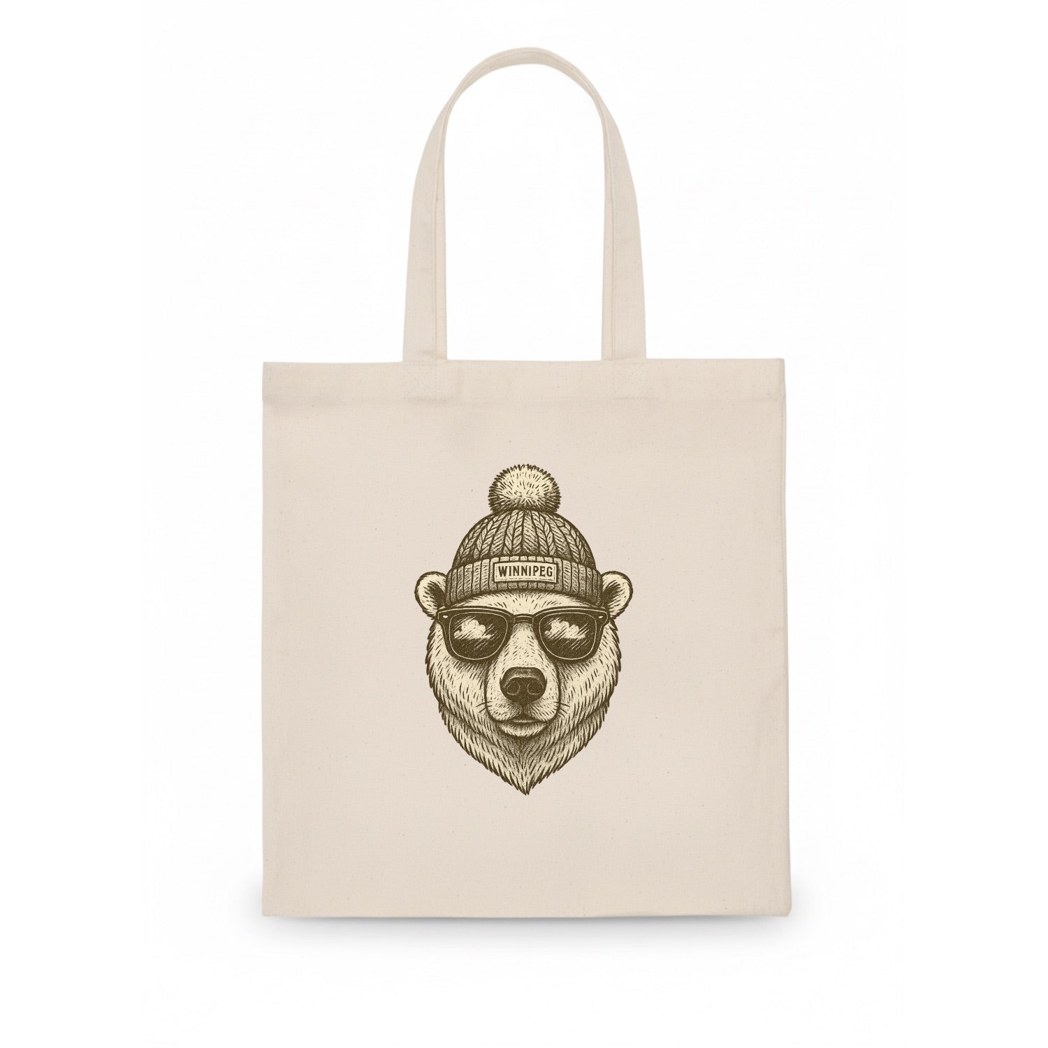 Winnipeg Polar Bear wearing Winnipeg bea - Tote Bag - white