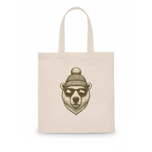 Winnipeg Polar Bear wearing Winnipeg bea - Tote Bag - white