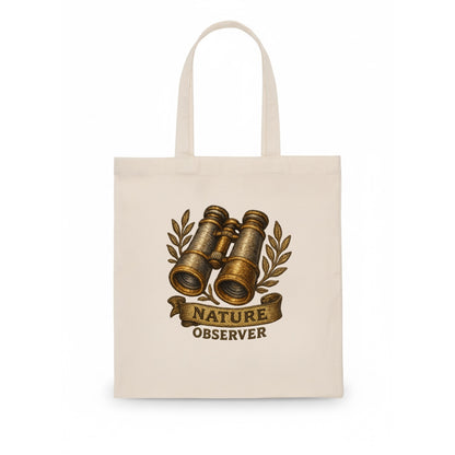 Binoculars for birdwatching - nature observer - Tote Bag - white