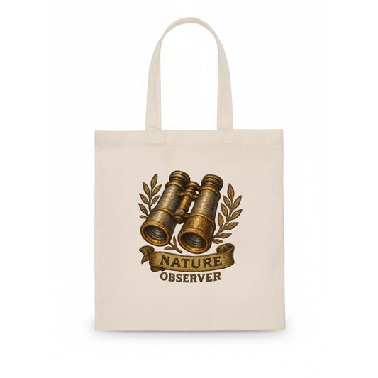 Binoculars for birdwatching - nature observer - Tote Bag - white