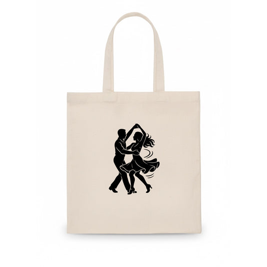 Salsa dancers spinning turn - Tote Bag - white