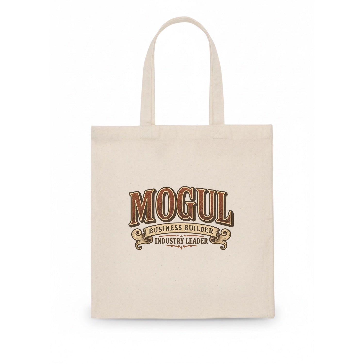 Bold typography design - "MOGUL" - business builder, industry leader - Tote Bag - white