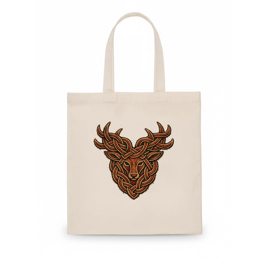 Stag Knot - Tote Bag - white