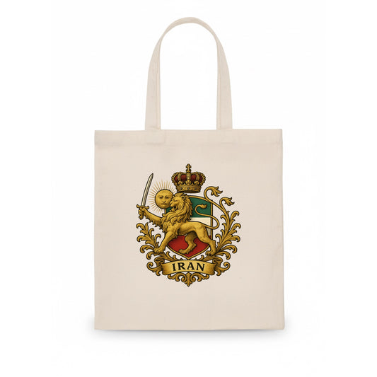 Royal Iran Coat Of Arms - Tote Bag - white