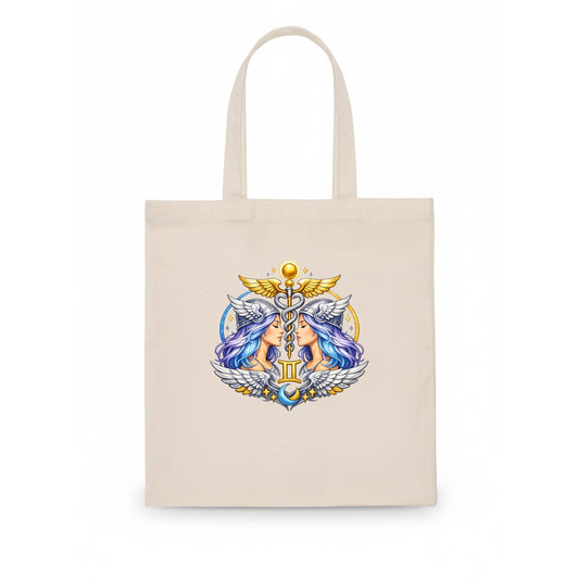 MERCURY WINGS | Winged messenger symbol | Caduceus staff | Swift communication | Ruling - Tote Bag - white