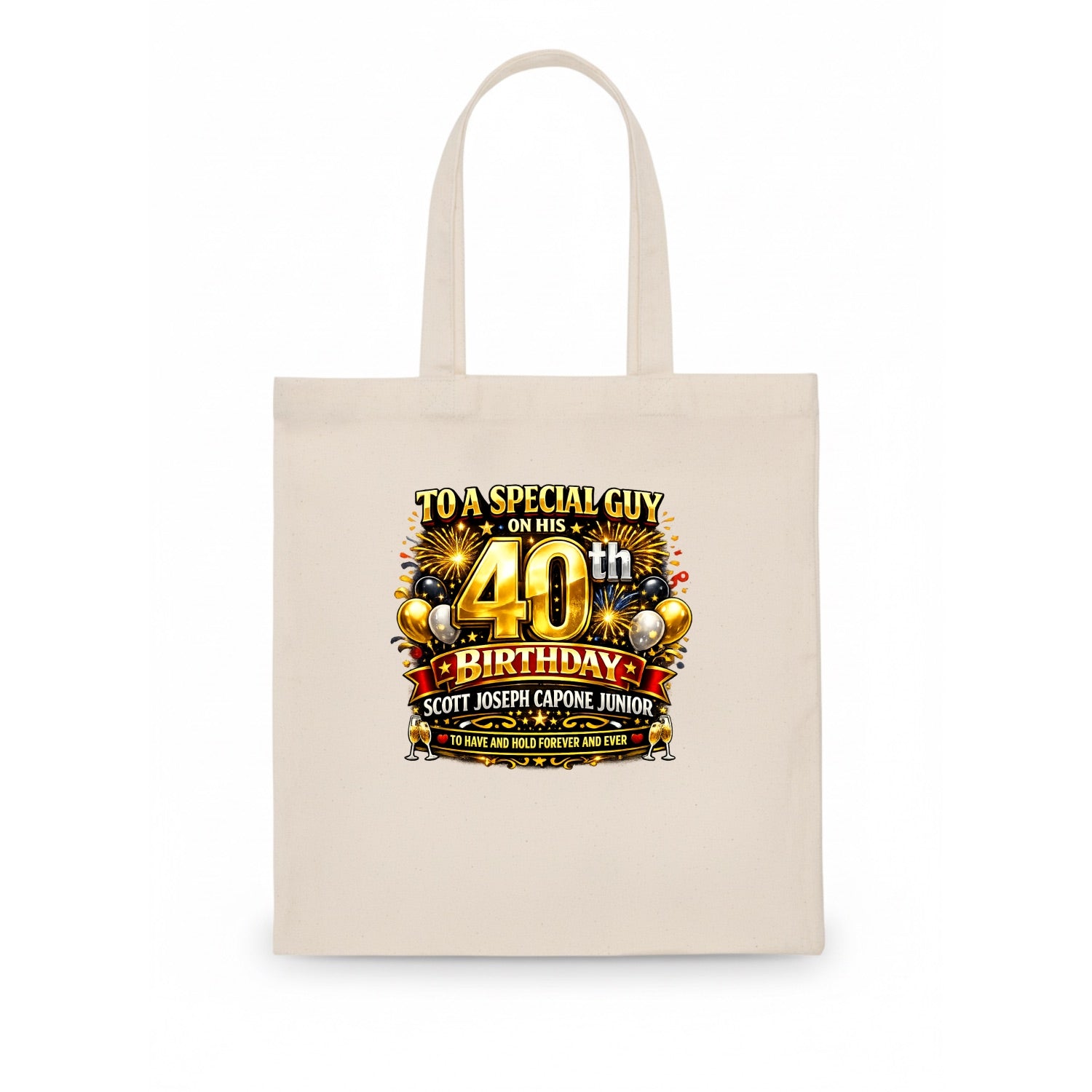 Special 40th Birthday - Tote Bag - white