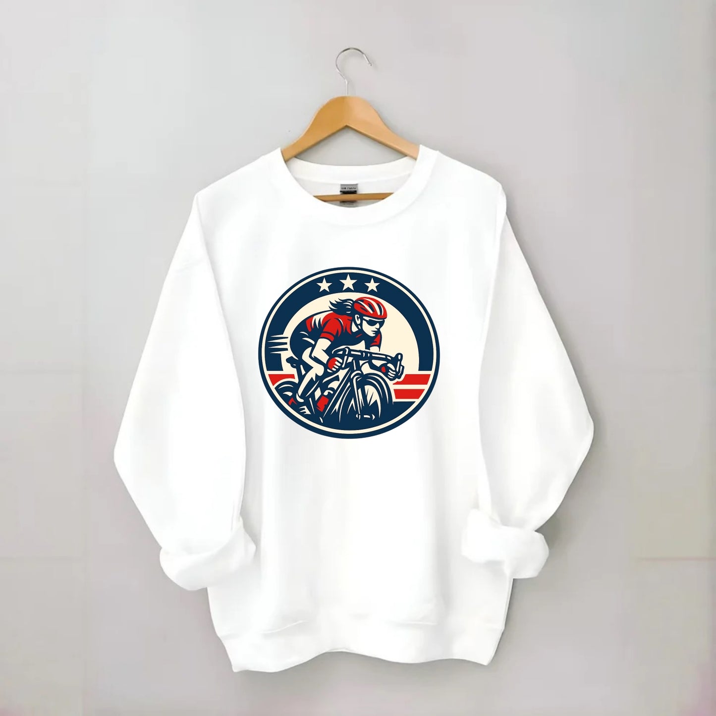 Speed Queen Emblem - Crewneck Sweatshirt - white