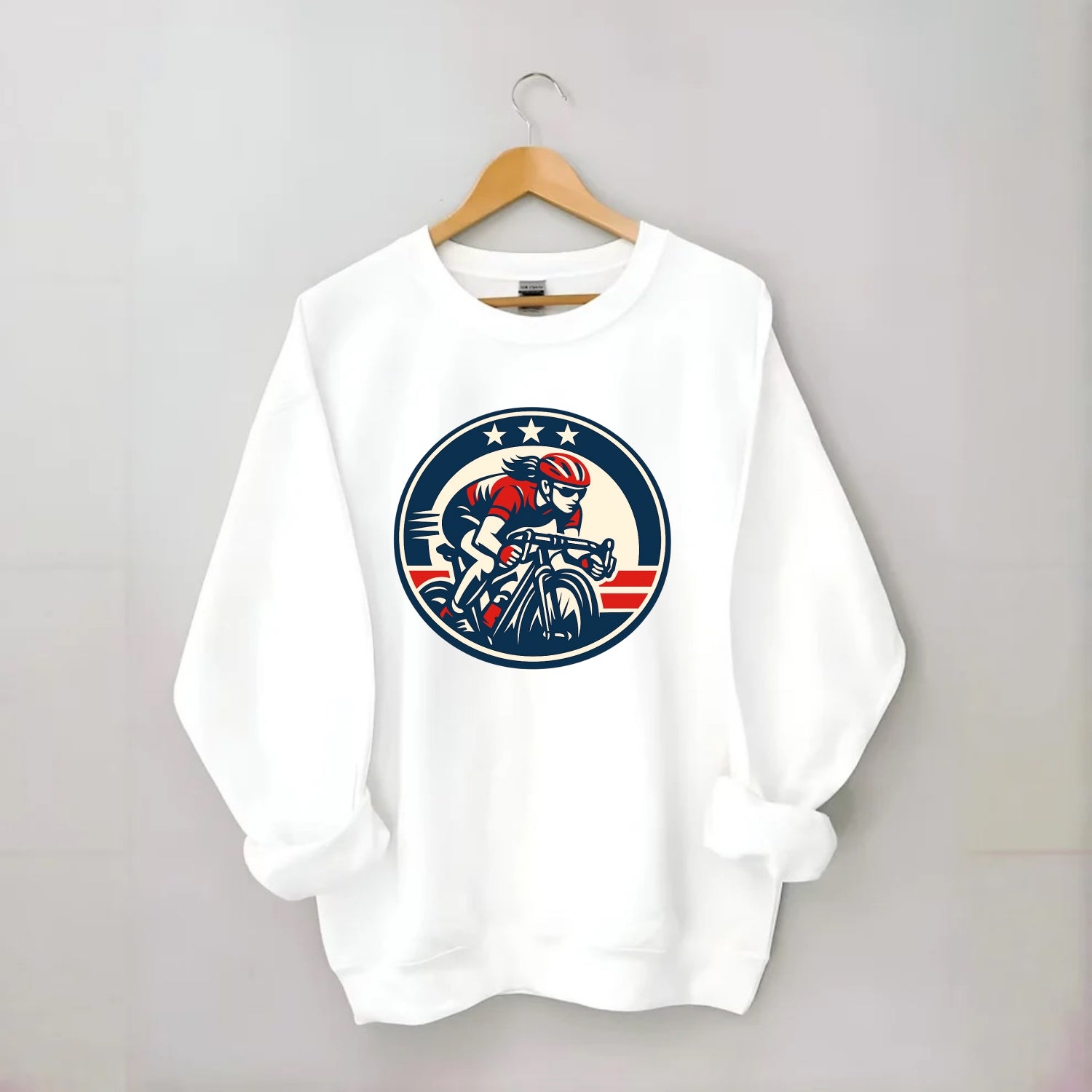 Speed Queen Emblem - Crewneck Sweatshirt - white