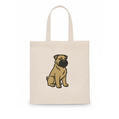 Bouvier des Flandres - Fawn rough coat embroidered design - Tote Bag