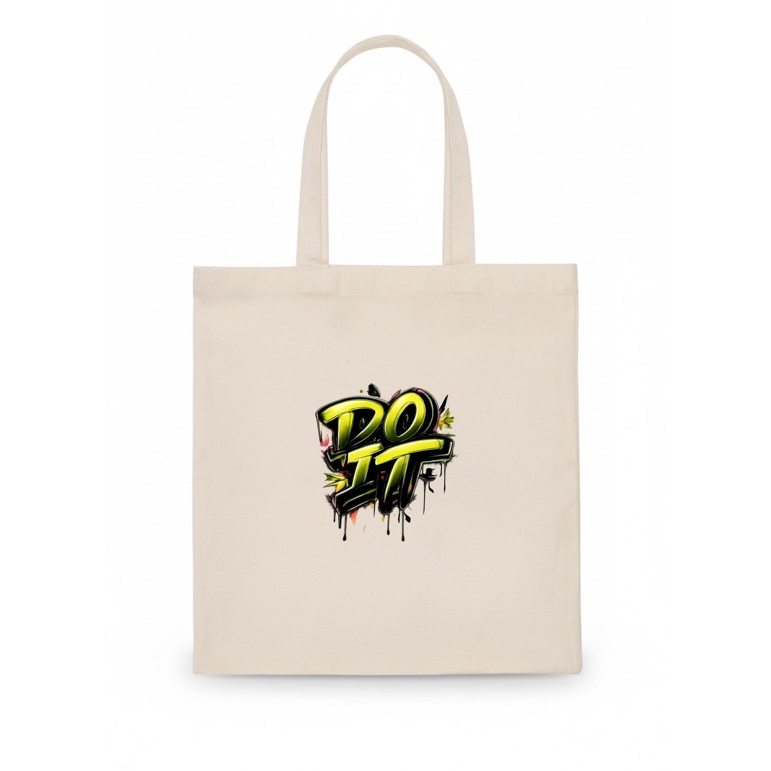 Bold typography design - "DO IT" - just do it, stop waiting - Tote Bag - white