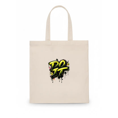 Bold typography design - "DO IT" - just do it, stop waiting - Tote Bag - white