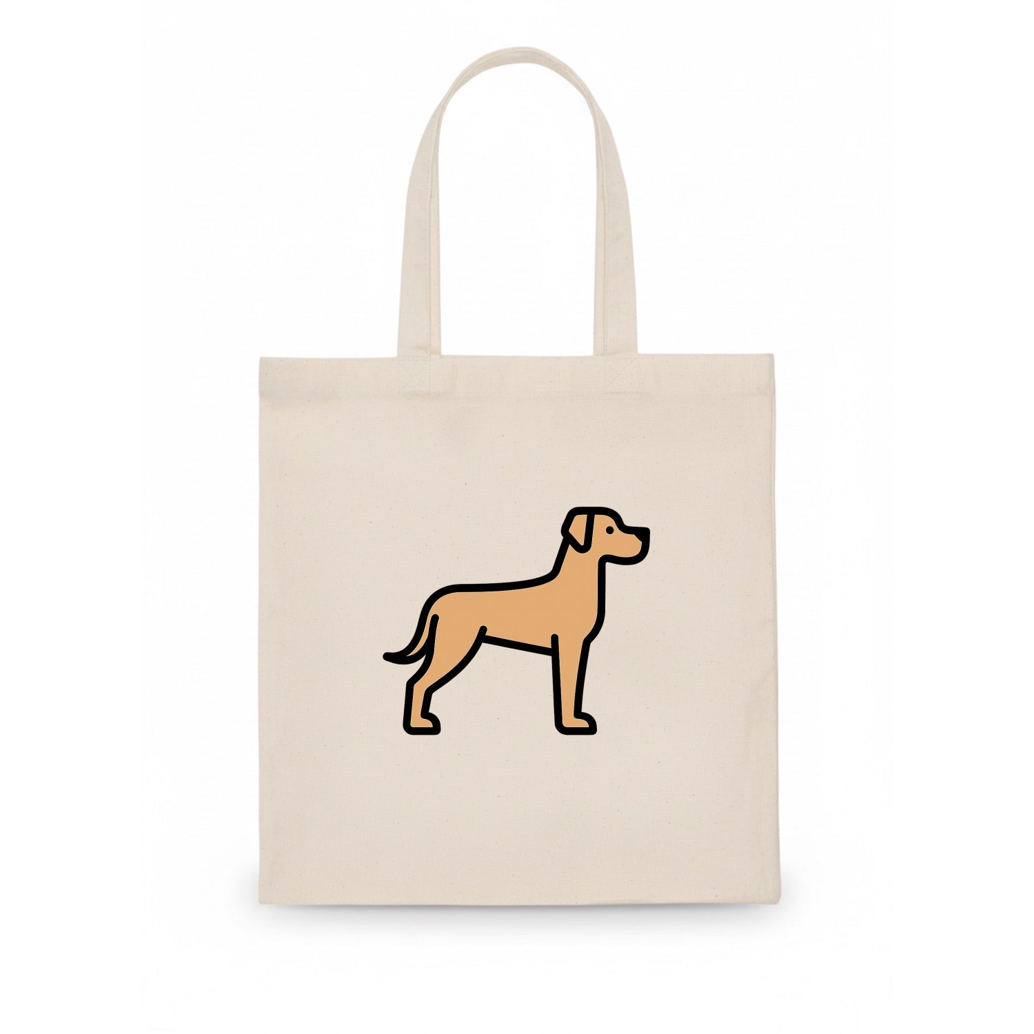 Great Dane - Fawn colored flat side profile - Tote Bag - white