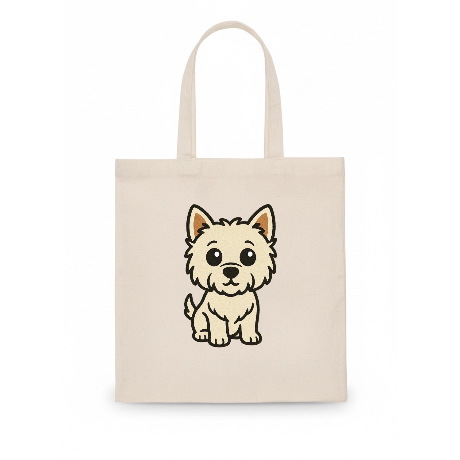 West Highland White Terrier - Alert standing pose - Tote Bag - white
