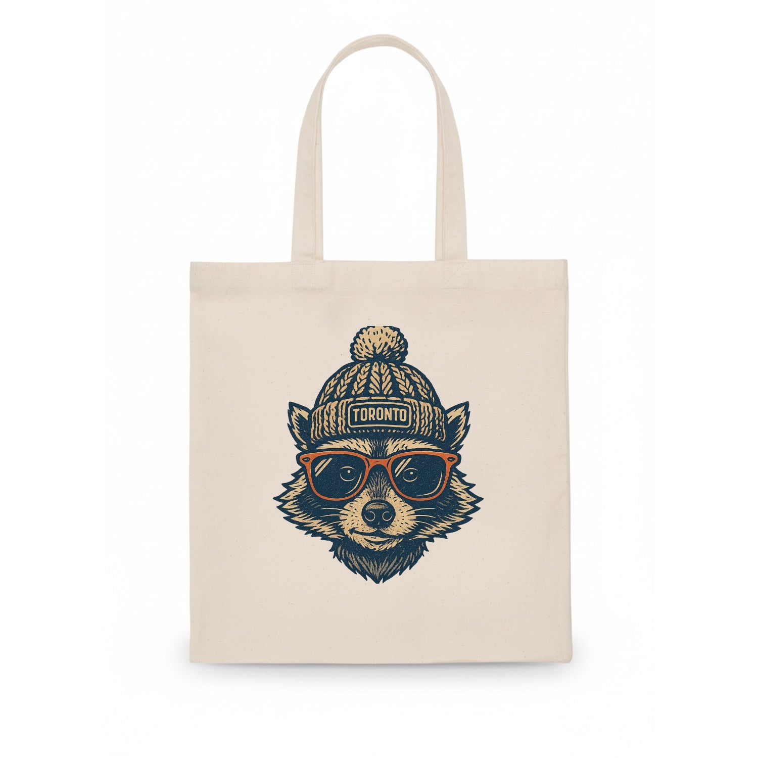 Toronto Raccoon wearing Toronto beanie w - Tote Bag - white