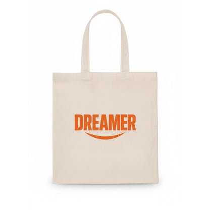 Bold typography design - "DREAMER" - imagination, seeing possibilities - Tote Bag - white