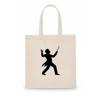 Conductor leading orchestra passionately - Tote Bag - white