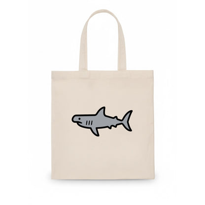 Hammerhead Shark - Gray distinctive head flat side profile - Tote Bag - white