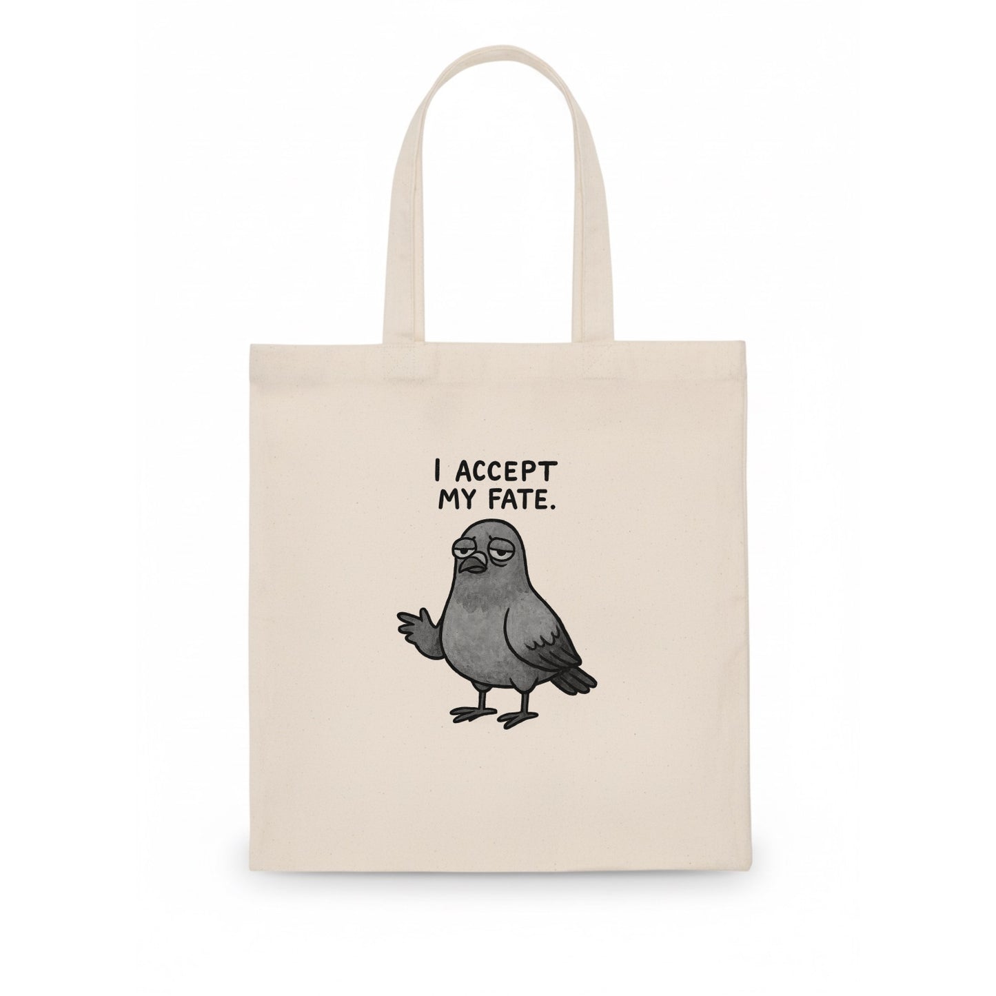 YOU MUST HONOR THE PIGEON | Grey pigeon - Tote Bag - white
