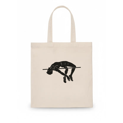 High jumper arching over bar - Tote Bag - white