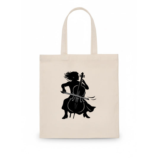 Cellist performing emotional solo - Tote Bag - white