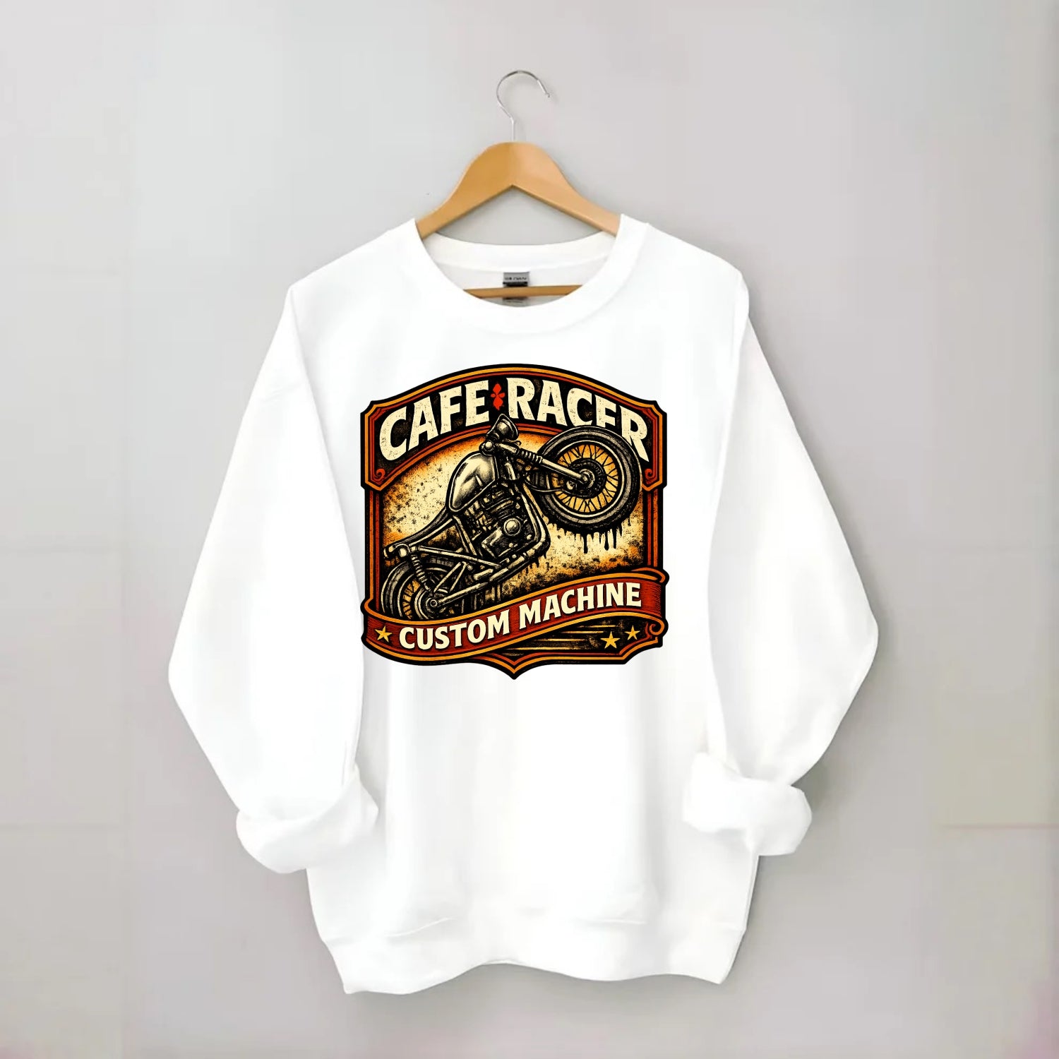 Cafe Racer - Crewneck Sweatshirt - white