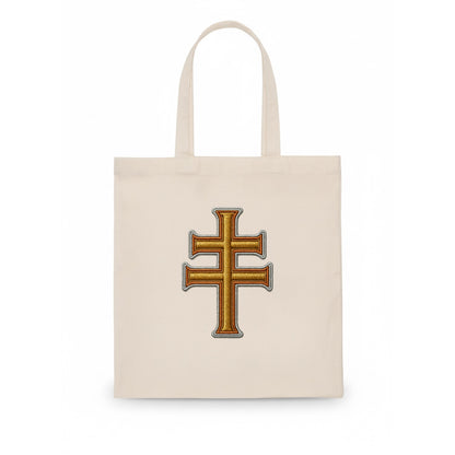 Patriarchal Cross - Tote Bag - white