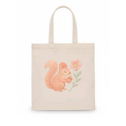 Coral Squirrel - Tote Bag - white