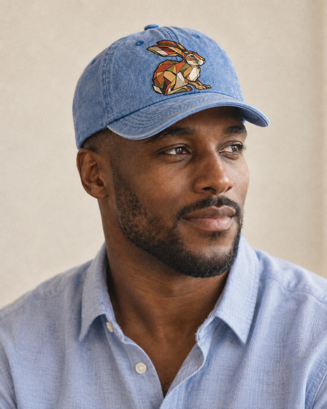 Model wearing the cap