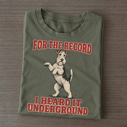 Wire Fox Terrier Dog Declarations Classic T-shirt – Army Green