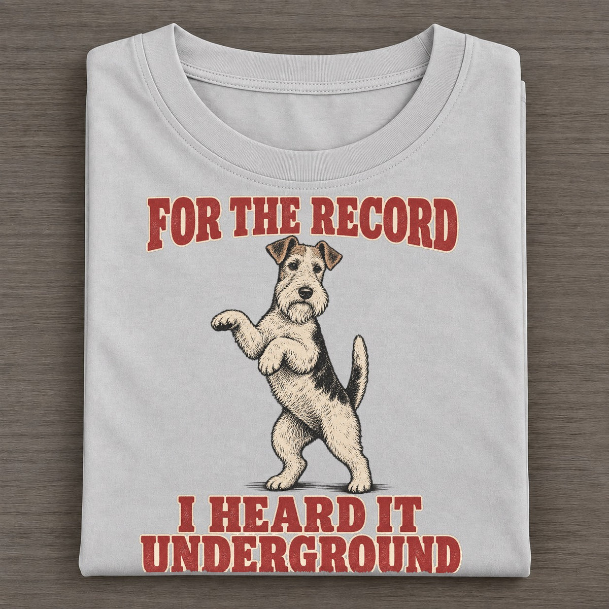 Wire Fox Terrier Dog Declarations Classic T-shirt – Grey