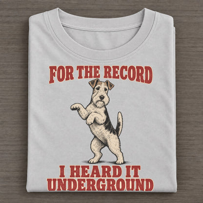 Wire Fox Terrier Dog Declarations Classic T-shirt – Grey