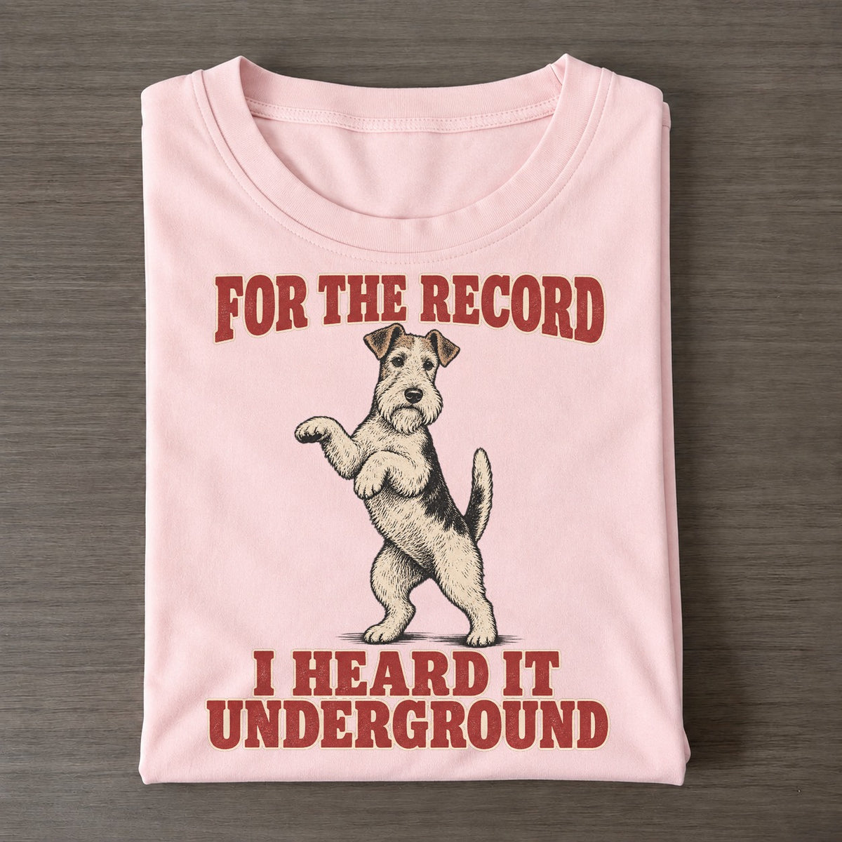 Wire Fox Terrier Dog Declarations Classic T-shirt – Pink