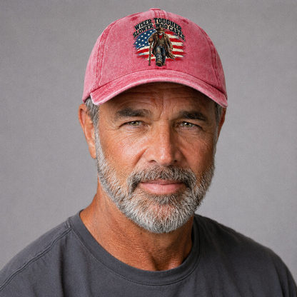 Studio model wearing the hat