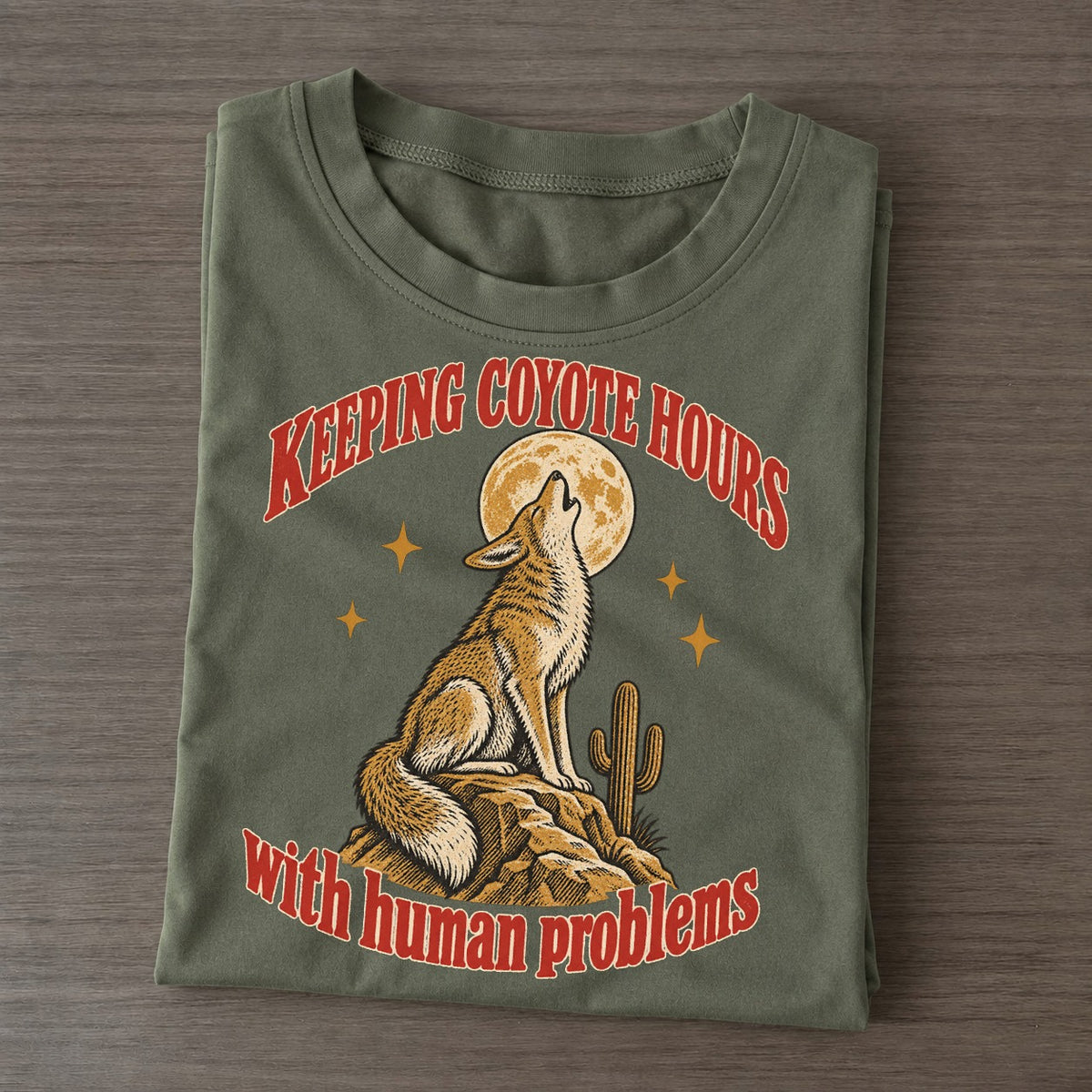 With Human Problems Unhinged Affirmations Classic T-shirt – Army Green