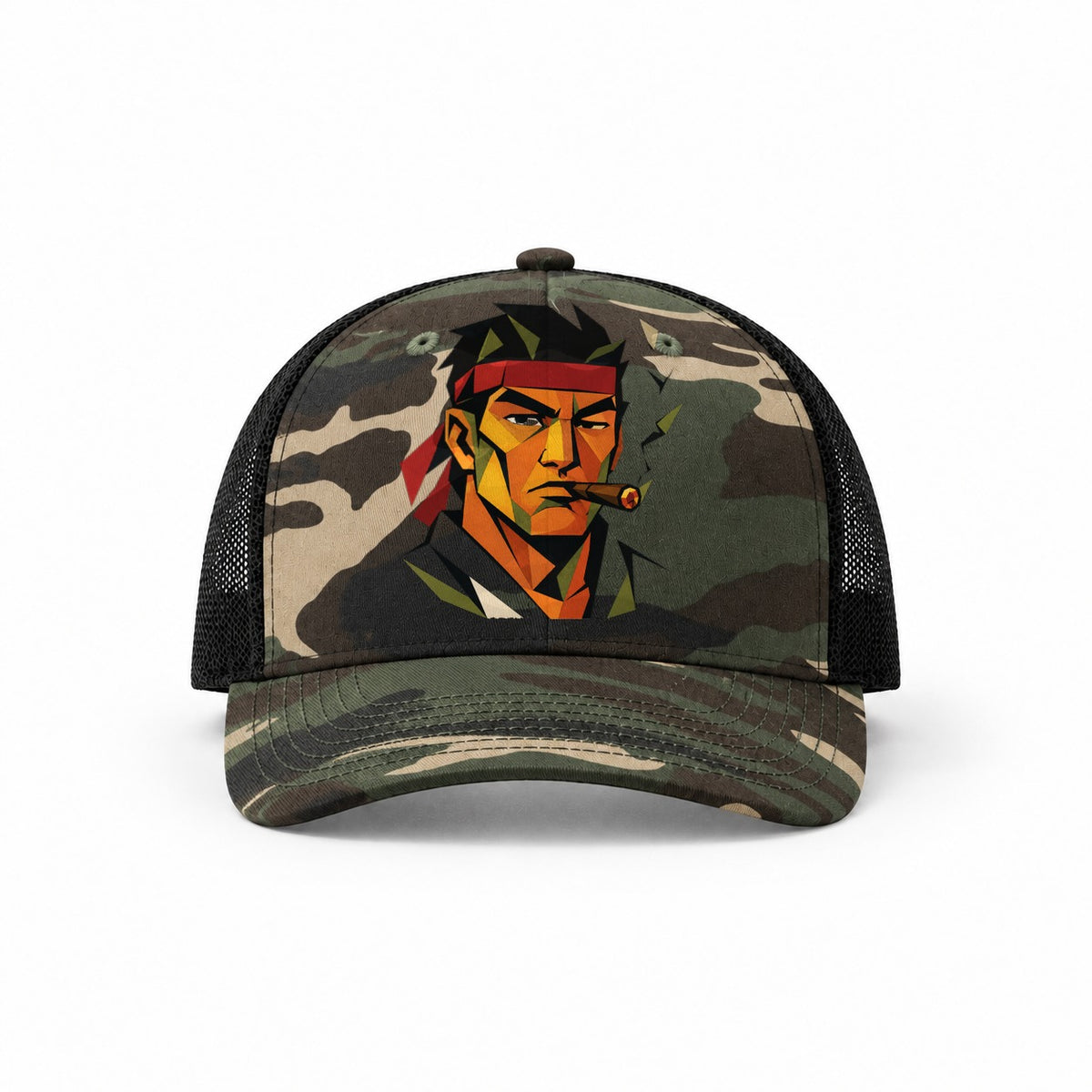 Woodland Camo-Black — front view