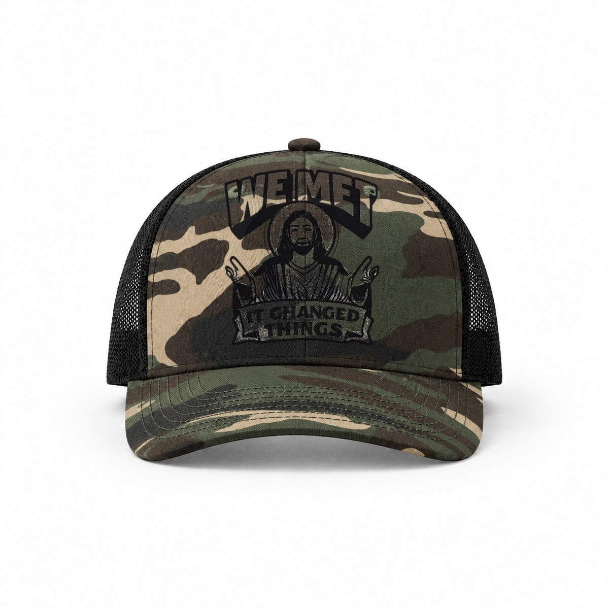 Woodland Camo-Black — front view