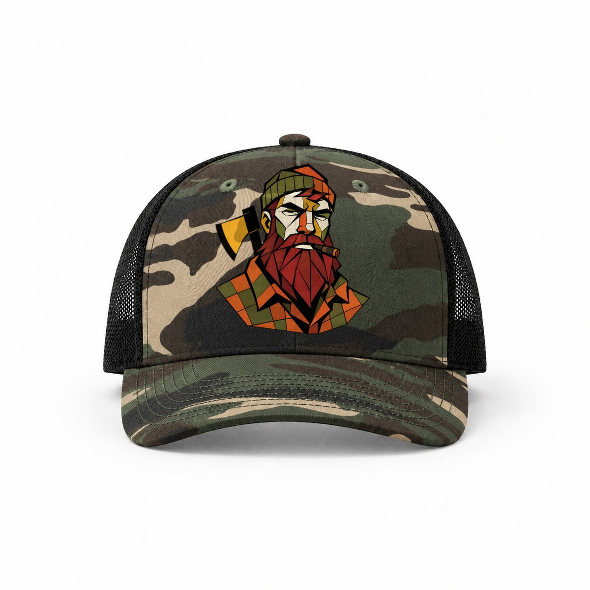 Woodland Camo-Black — front view