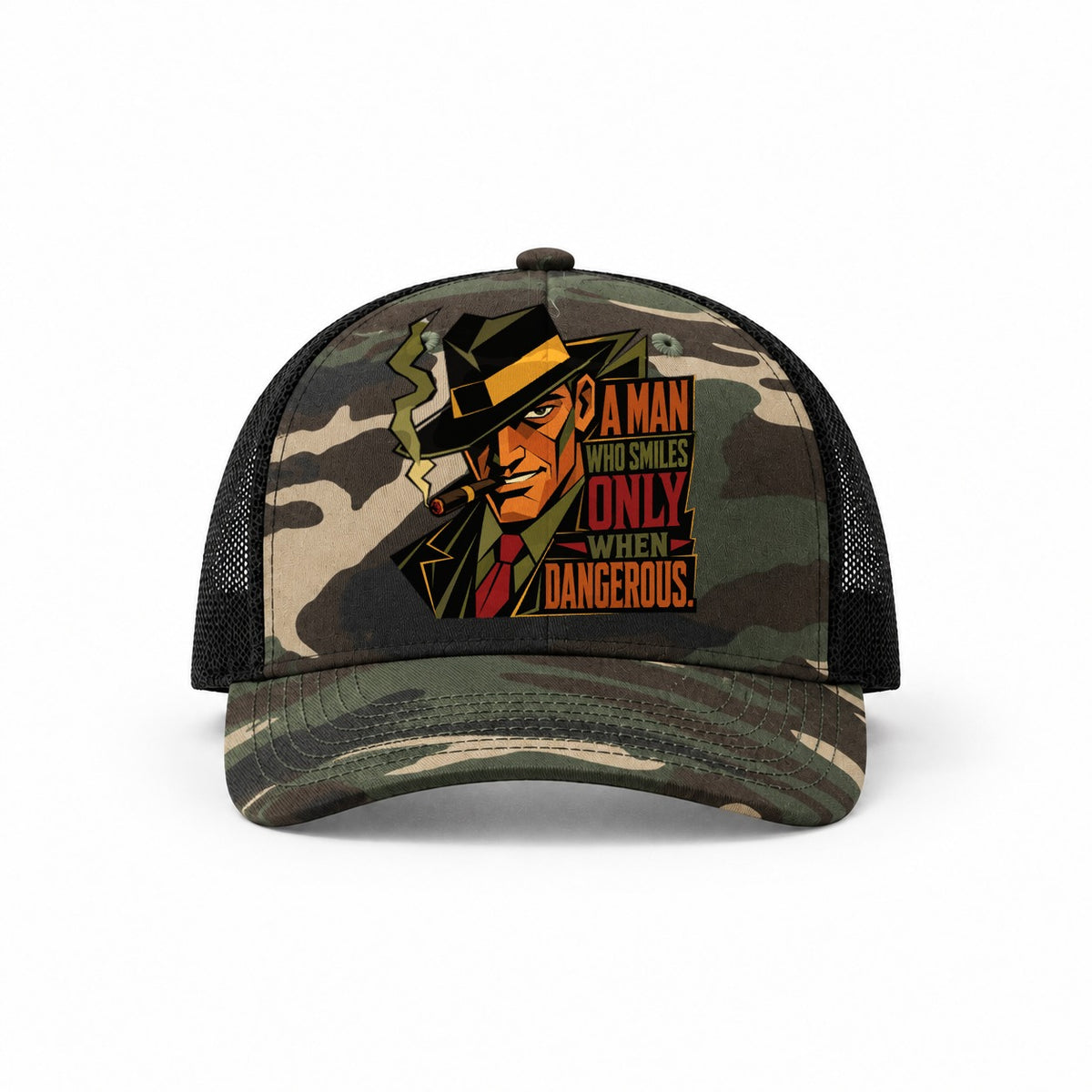 Woodland Camo-Black — front view