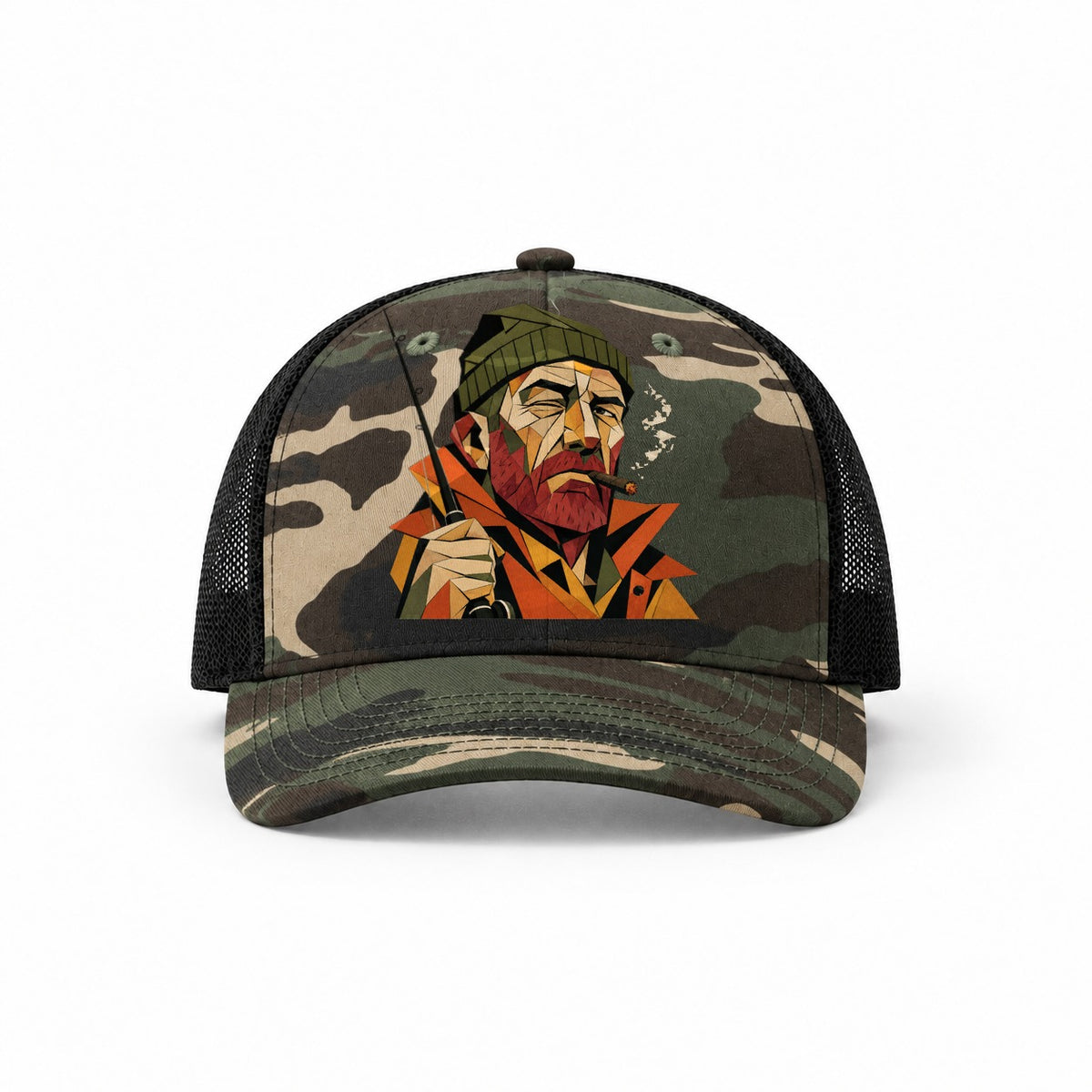 Woodland Camo-Black — front view