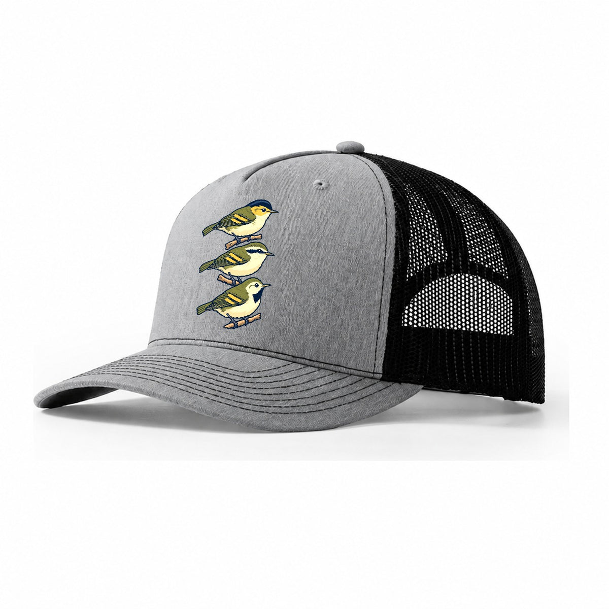 Woodland Warbler Set Birdwatching Trucker Hat – Sport Grey Black