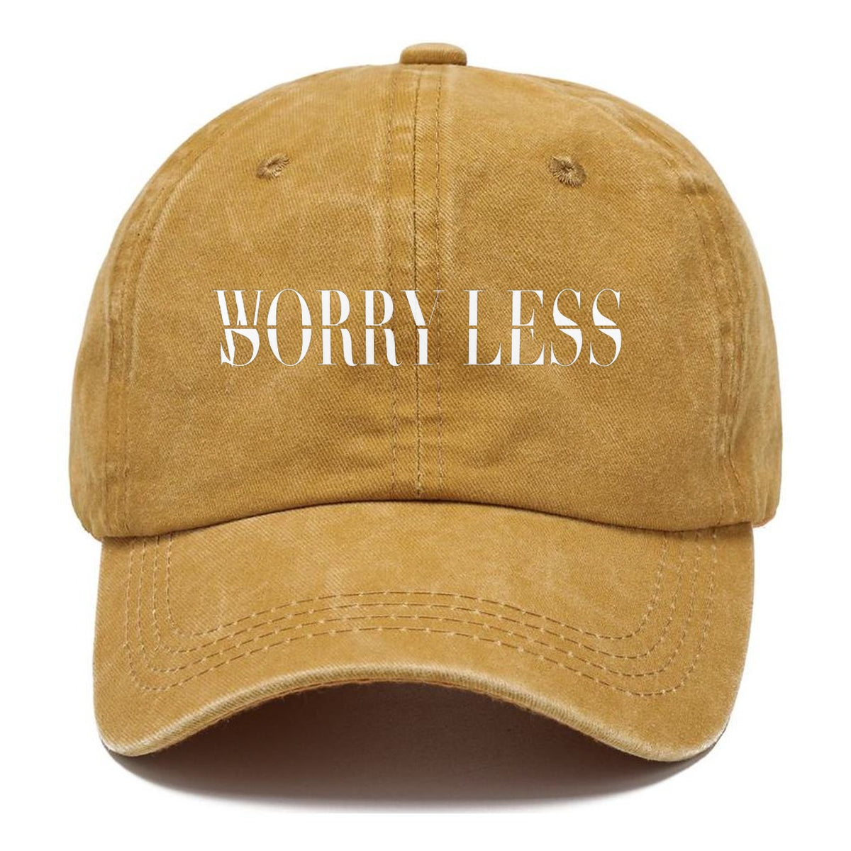 Worry Less Sorry Less Split Feelings Classic Cap – Golden Harvest