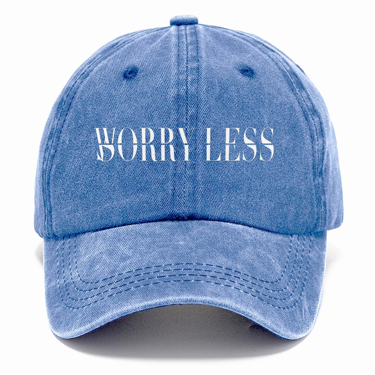 Worry Less Sorry Less Split Feelings Classic Cap – Summer Sky