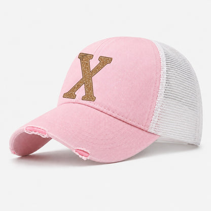 Woven Tweed X Monogram Washed Trucker Hat – Light Pink