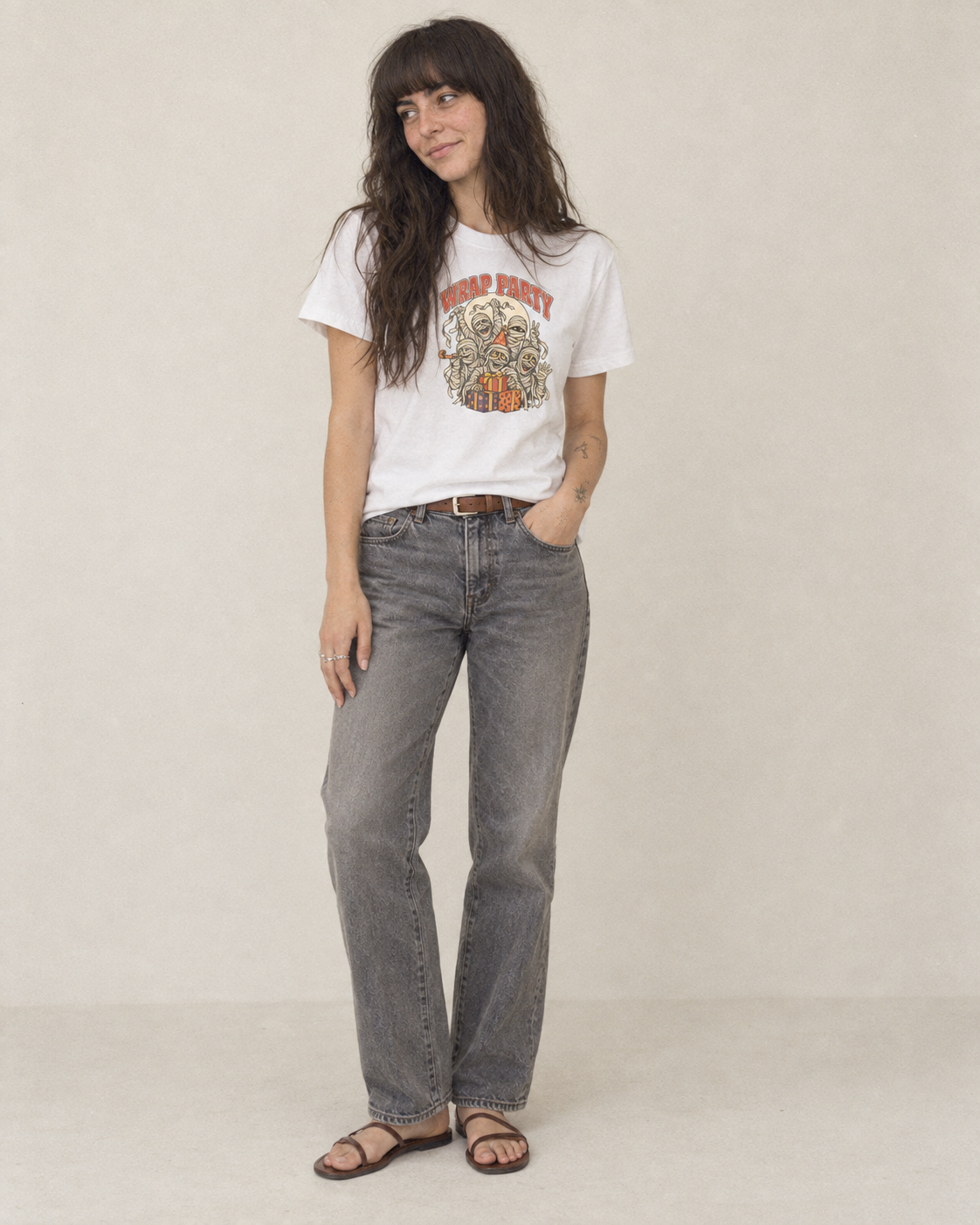 Wrap Party Ghoul Mixer Classic T-shirt – studio model photo