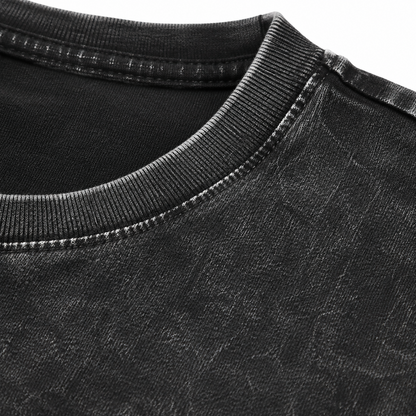Yorkshire Terrier Dog Vintage T-shirt – black fabric close-up