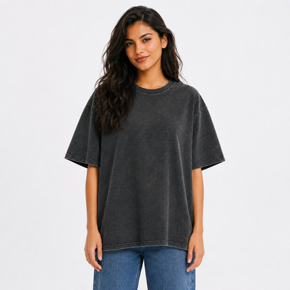 Yorkshire Terrier Dog Vintage T-shirt – black worn by a model