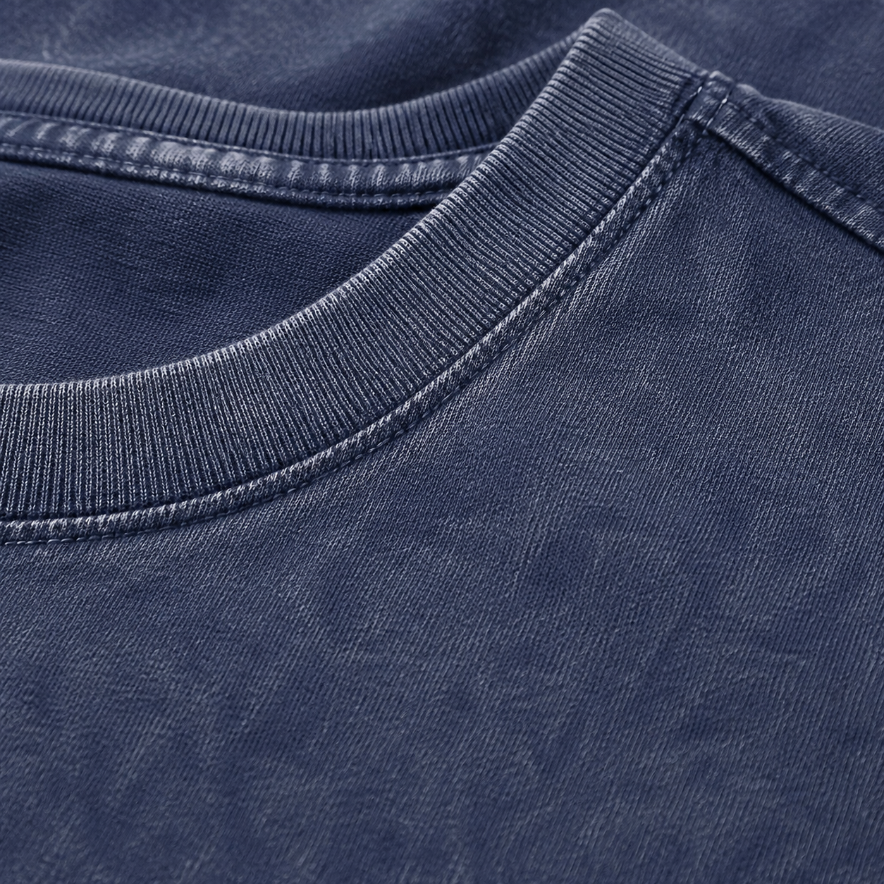 Yorkshire Terrier Dog Vintage T-shirt – blue fabric close-up